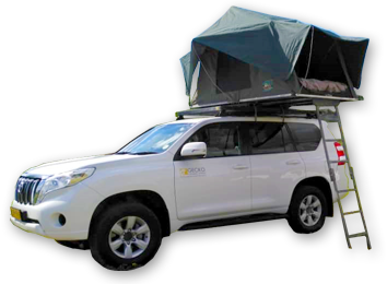 Toyota Prado - SUV car rental vehicle with camping equipment - Group I.